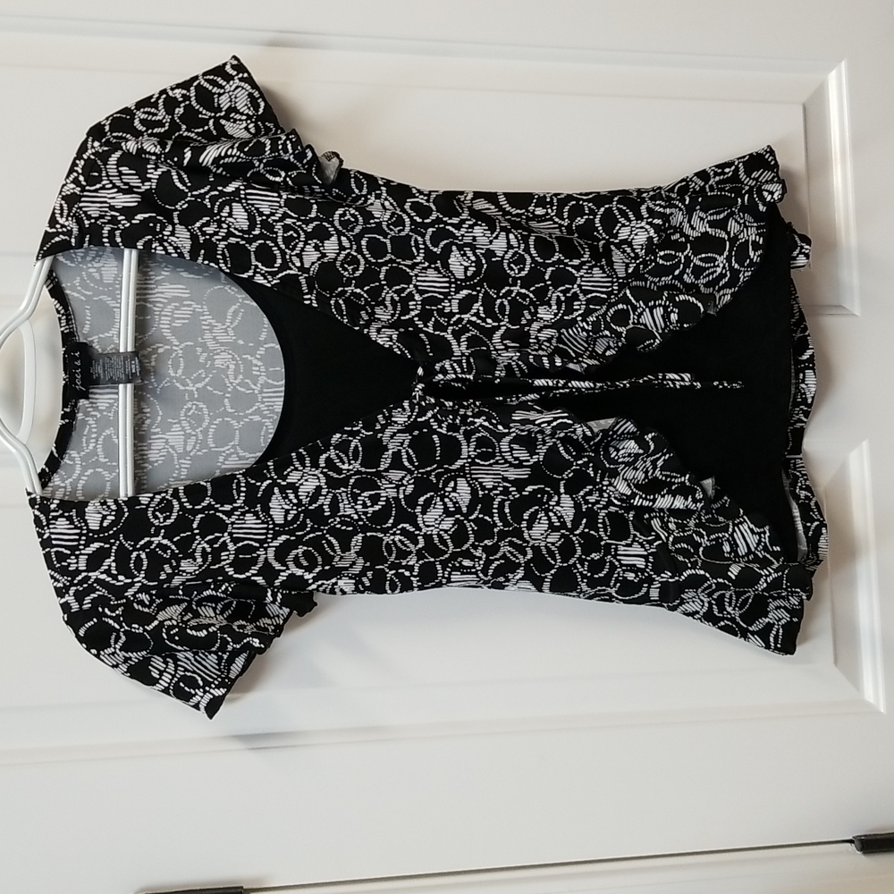 joie & i black & white top sz S